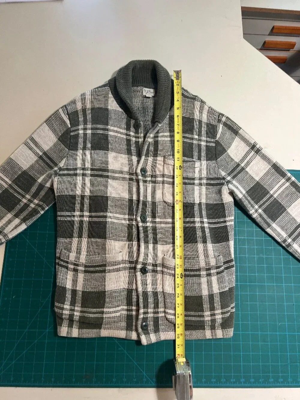 J Crew Men’s Cotton Knit Chore Jacket Sweater Medium